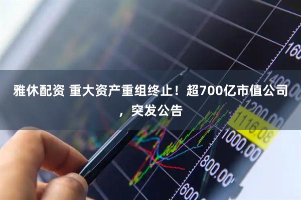 雅休配资 重大资产重组终止！超700亿市值公司，突发公告